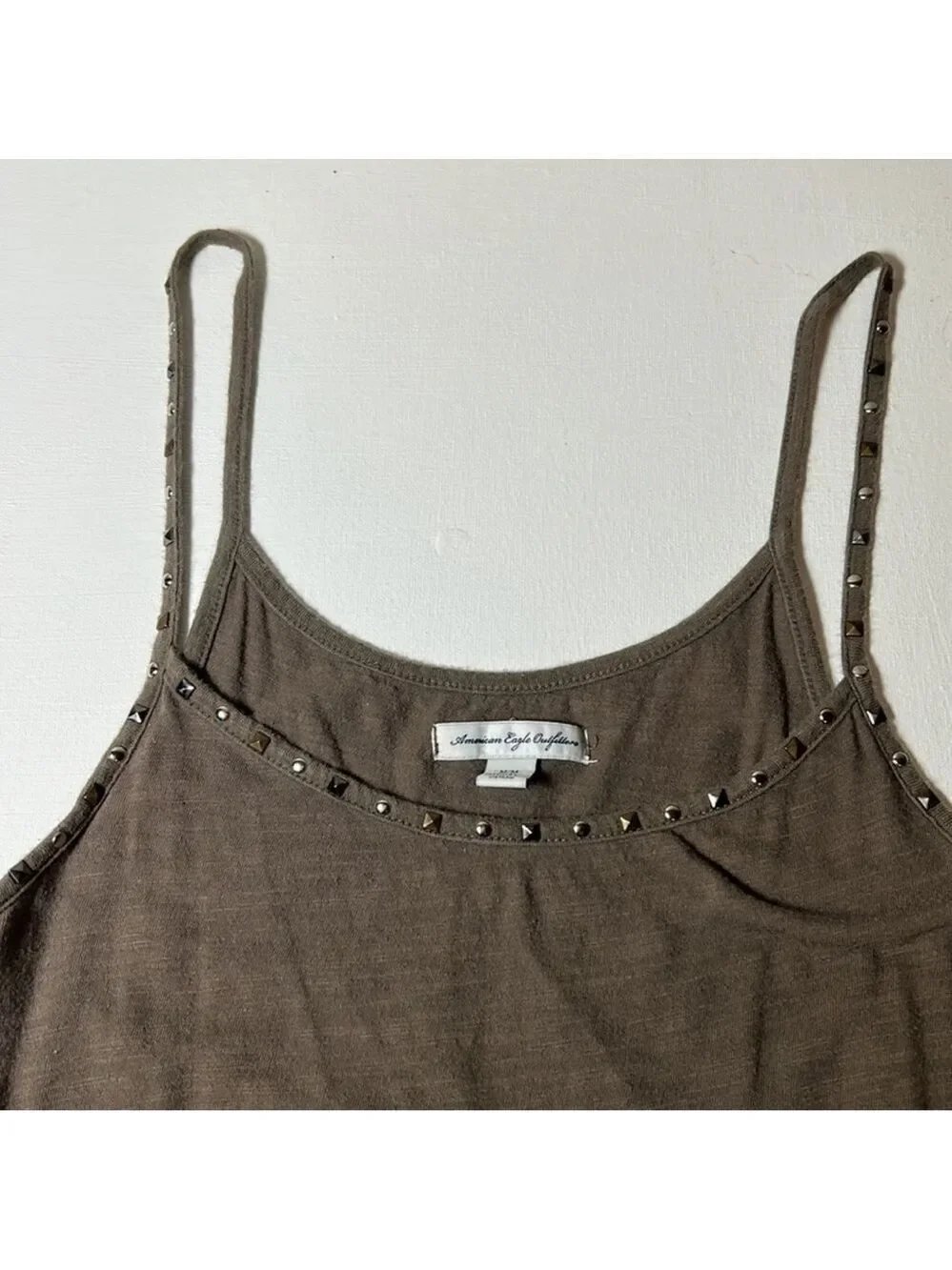 AMERICAN EAGLE OUTFITTERS Sexy Brown Tank Top w/ Bling Trim Size M